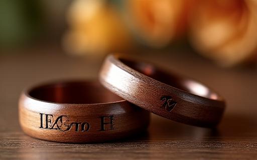 Custom Wooden Wedding Rings